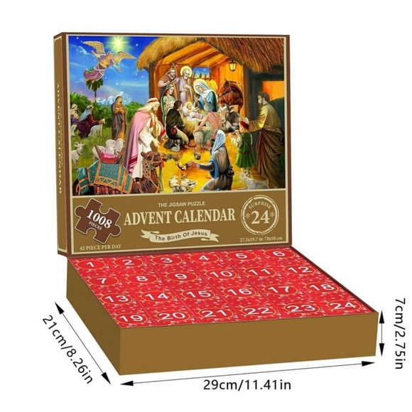 Christmas Advent Calendar Puzzle Christmas Advent Calendar Boys Girls Puzzle Ide - Picture 1 of 4